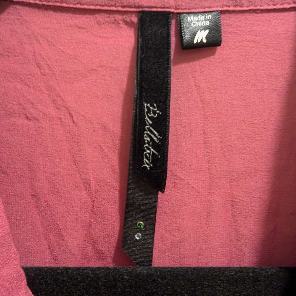 Bellatrix 100% Silk Purple Tunic Blouse Top Sleeveless High-Low Button Front- M - Picture 6 of 6
